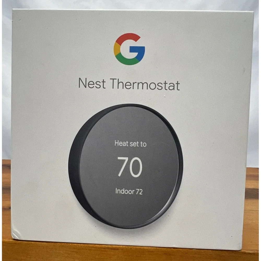 Google Nest Thermostat Smart Programmable G4CVZ Charcoal Gray New Open Box